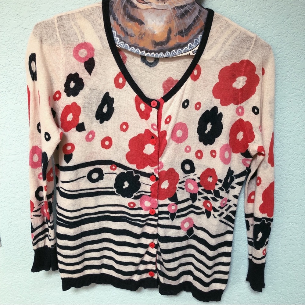 UO Cooperative Mixed Print 60’s Retro Cardigan